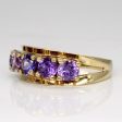 Synthetic Purple Sapphire Five Stone Ring | 2.50ctw | SZ 7 | Online now