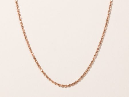 10k Rose Gold Rope Chain | 25  Online now