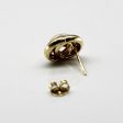 Two Tone Gold Dome Stud Earrings Hot on Sale