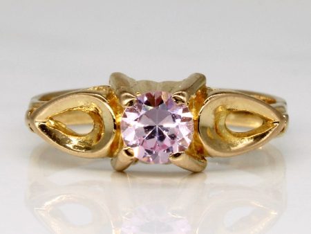 Synthetic Pink Sapphire High Set Ring | 0.60ct | SZ 7 | Online