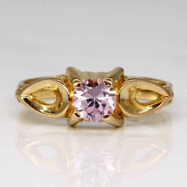 Synthetic Pink Sapphire High Set Ring | 0.60ct | SZ 7 | Online