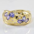 Tanzanite & Diamond Flower Petal Ring | 0.16ctw, 1.00ctw | SZ 8.25 | Online Sale