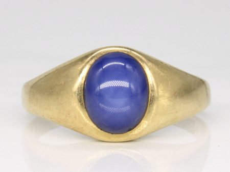 Synthetic Star Sapphire Cocktail Ring | 3.75ct | SZ 12.5 | Online