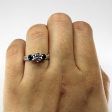 Three Stone Diamond & Sapphire Engagement Ring | 0.77ctw VS2 H | 0.70ctw | SZ 5.75 | Online Hot Sale