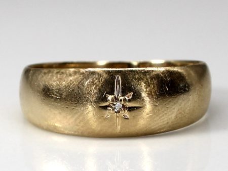 Star Set Diamond Gold Band | 0.01ct | SZ 9 | For Sale