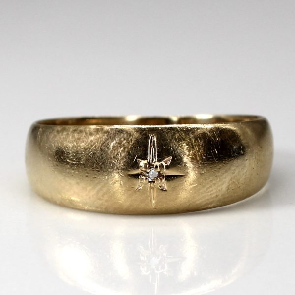 Star Set Diamond Gold Band | 0.01ct | SZ 9 | For Sale