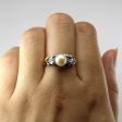 Two Tone Gold Pearl & Diamond Ring | 0.02ctw | SZ 7 | on Sale