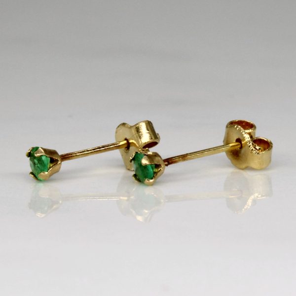 Synthetic Emerald Stud Earrings | 0.07ctw | Sale