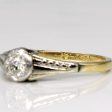 Vintage Bezel Set Diamond Ring in 18k with Platinum Setting | 0.12ct | SZ 4 | Online