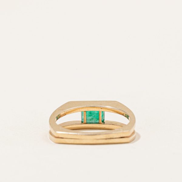 Tension Set Emerald Ring | 0.36ct | SZ 5.75 | Fashion