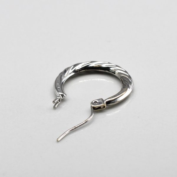 White Gold Hoop Earrings Hot on Sale