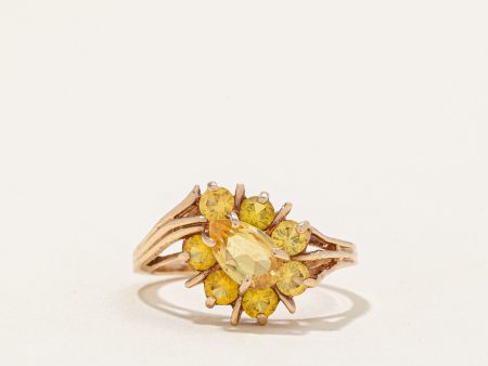 Synthetic Yellow Sapphire Cocktail Ring | 1.60ctw | SZ 7 | Sale