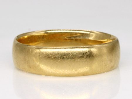 Vintage Pseudo Hallmarked 18k Yellow Gold Band | SZ 6 | on Sale