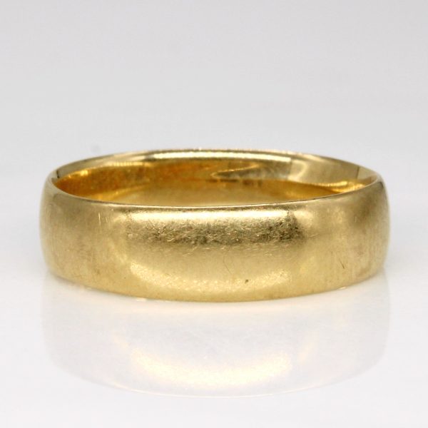 Vintage Pseudo Hallmarked 18k Yellow Gold Band | SZ 6 | on Sale