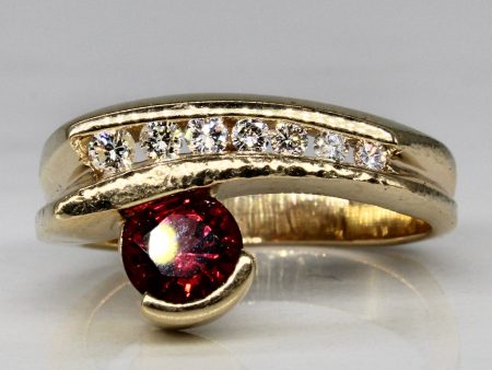 Synthetic Ruby & Diamond Unique Ring | 0.80ct, 0.19ctw | SZ 7 | Supply