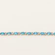 Topaz & Diamond Tennis Bracelet | 9.45ctw, 0.03ctw | 7.5  | For Cheap