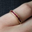 Synthetic Ruby Channel Set Ring | 0.40ctw | SZ 6.5 | For Cheap