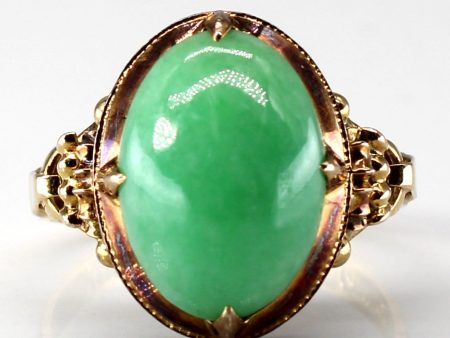 Solitaire Jadeite Ring | 4.48ct | SZ 5.5 | Online Hot Sale