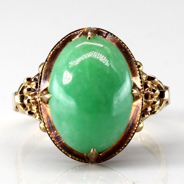 Solitaire Jadeite Ring | 4.48ct | SZ 5.5 | Online Hot Sale