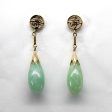 Tear Drop Jadeite Dangle Earrings | 8.00ctw | Supply