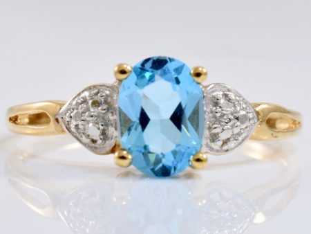 Solitaire Blue Topaz Ring | SZ 8 | For Cheap