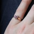 Synthetic Ruby & Diamond Cluster Ring | 0.25ct, 0.08ctw | SZ 5 | Online