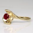 Synthetic Ruby Abstract ring | 0.27ct | SZ 6.5 | on Sale