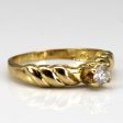 Solitaire Diamond Yellow Gold Ring | 0.15ct | SZ 5.5 | Hot on Sale