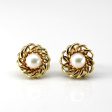 Spiral Gold Pearl Studs Fashion