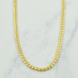 Vintage Italian 18k Yellow Gold Serpentine Chain | 19.5  | For Sale