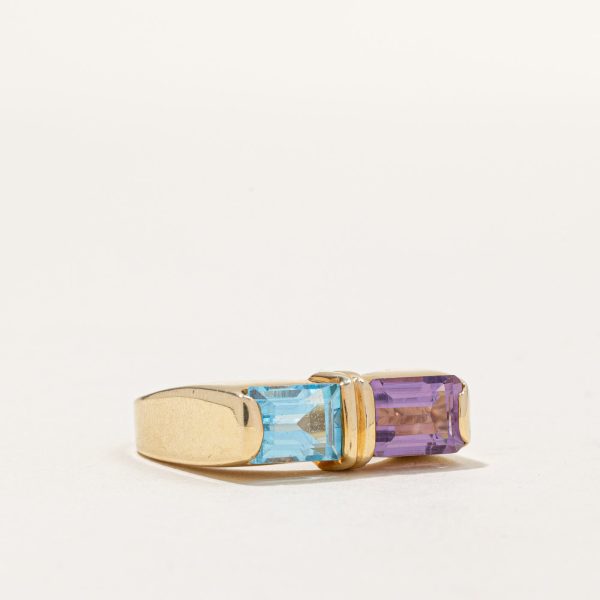 Topaz & Amethyst Cocktail Ring | 1.40ct, 1.00ct | SZ 8.25 | Hot on Sale