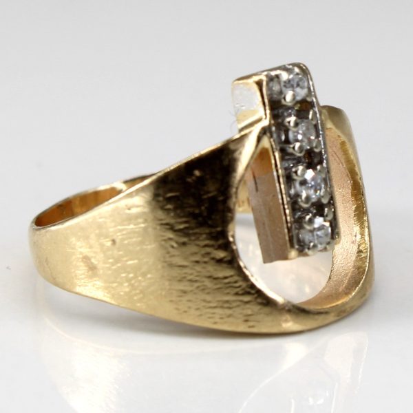 Textured Diamond Ring | 0.08ctw | SZ 6.25 | Sale