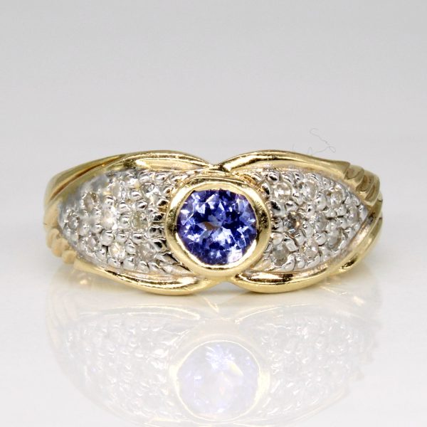 Tanzanite & Diamond Cocktail Ring | 0.35ct, 0.18ctw | SZ 7.5 | Online Hot Sale