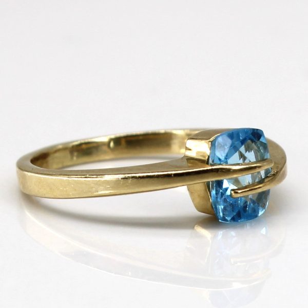 Solitaire Topaz Bypass Gold Ring | 1.90ct | SZ 7 | Online now