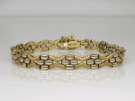 14k Two Tone Gold Bracelet | 7  | Online