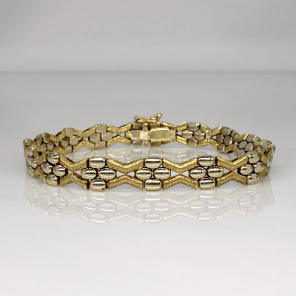 14k Two Tone Gold Bracelet | 7  | Online