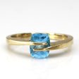 Solitaire Topaz Bypass Gold Ring | 1.90ct | SZ 7 | Online now