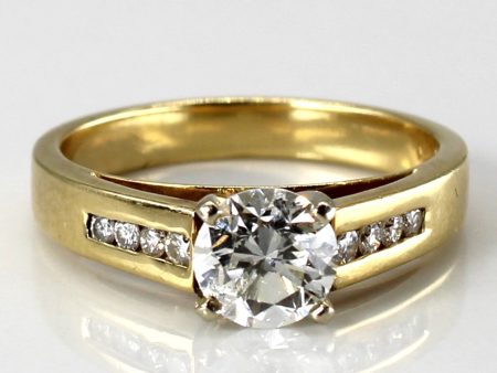 Solitaire with Accents Diamond Engagement Ring | 1.13ctw I1 H | SZ 6.75 | Online Sale