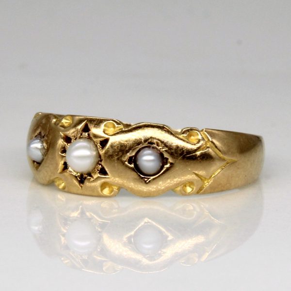 Victorian Seed Pearl Antique Ring | SZ 6.25 | Online