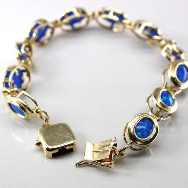 Synthetic Opal Chain Bracelet | 5.50ctw | 7 | Online now