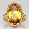 Synthetic Yellow Sapphire Cocktail Ring | 6.10ct | SZ 6.5 | Online Hot Sale