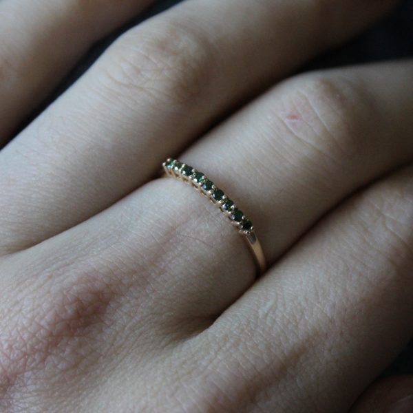 Synthetic Green Sapphire Ring | 0.18ctw | SZ 9 | Online Sale