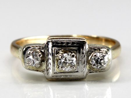 Three Stone Diamond Ring | 0.25ctw | SZ 7.75 | Hot on Sale