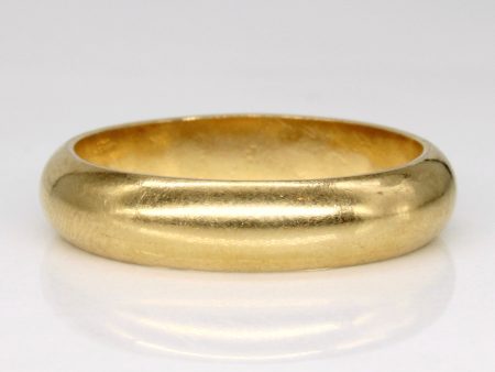 Vintage Italian 18k Yellow Gold Ring | SZ 9 | on Sale