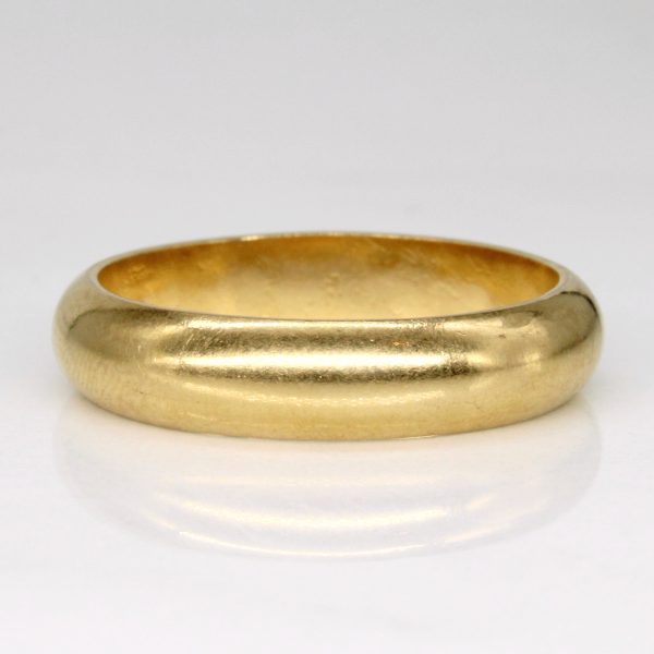 Vintage Italian 18k Yellow Gold Ring | SZ 9 | on Sale