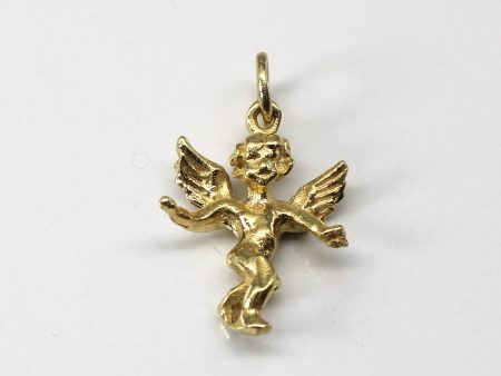 Yellow Gold Angel Pendant For Cheap