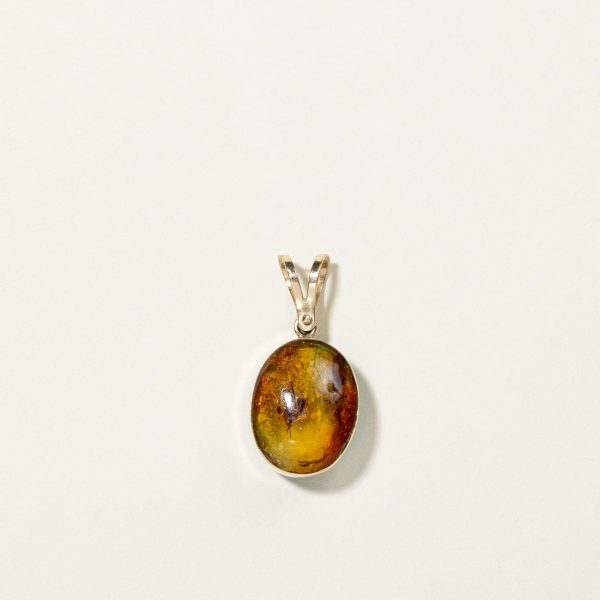 Two-Sided Larimar & Amber Pendant | 3.50ct, 1.50ct | Online Hot Sale