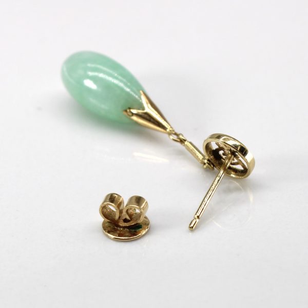 Tear Drop Jadeite Dangle Earrings | 8.00ctw | Supply