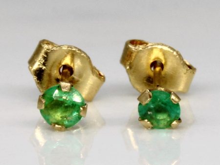 Synthetic Emerald Stud Earrings | 0.07ctw | Sale