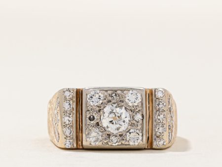 Vintage Pave Set Diamond Ring | 0.91ctw | SZ 10.25 | Online